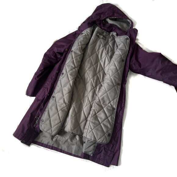 Eddie Bauer Purple WeatherEdge Jacket, removable lining and hood, size Medium - Picture 5 of 14